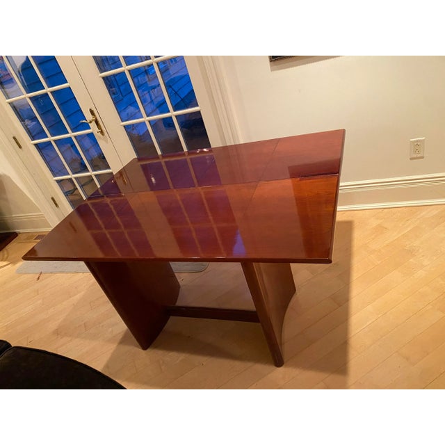 Mid 20th Century Mid 20th Century Mid Century Art Deco Mahogany Console and Convertible Dining Table For Sale - Image 5 of 8
