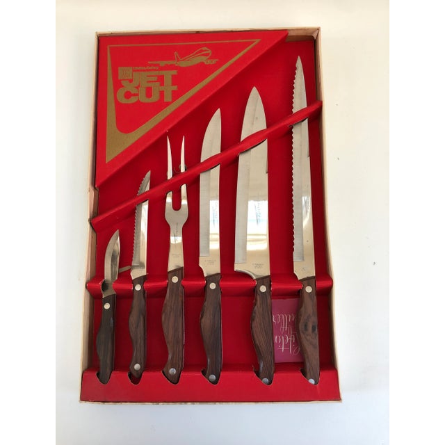 Silver Mid-century Modern Flatware Cutlery Knife Set - Set of 6 For Sale - Image 8 of 9