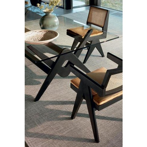056 Capitol Complex Dining Table and Chairs by Pierre Jeanneret for Cassina, Set of 5 For Sale - Image 3 of 9