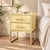 Not Yet Made - Made To Order Butter Yellow Murano Glass Nightstands with Brass Loop Bases from Justfurnituress SRL, Set of 2 For Sale - Image 5 of 8