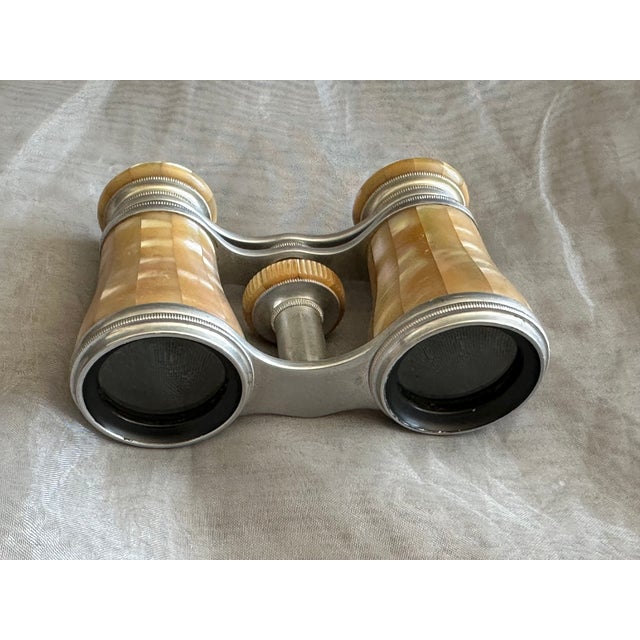 Antique Mother of Pearl French Opera Glasses in Leather Case For Sale - Image 12 of 18