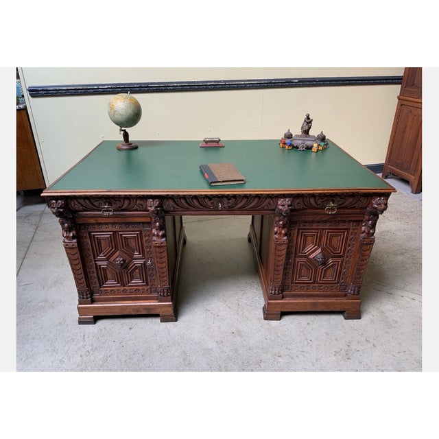 19th Century Antique Gründerzeit Desk, 1880 For Sale - Image 5 of 13