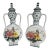 Vintage Pair of Floral Chinese Porcelain Moon Flasks (Urns, Vases) For Sale