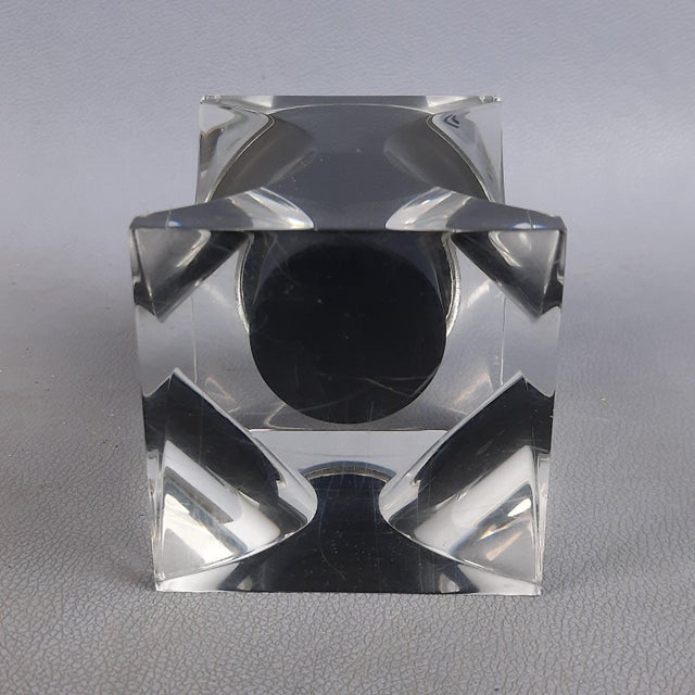 Modern Eei Metal Acrylic Glass Table Lighter, 1980s For Sale - Image 9 of 15