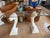 White Vintage Pair Plaster Palm Beach Coastal Wave Swirl Console Table Bases For Sale - Image 8 of 12