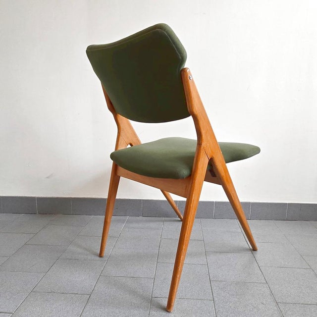 Vintage Chair with Compass Leg by Gerard Guermonprez, 1950s For Sale - Image 13 of 18