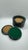 Wood 1980's Jade Green Marble Coaster Set - 7 Piece For Sale - Image 7 of 11