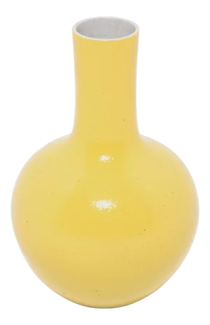 Citron Yellow Bottleneck Vase