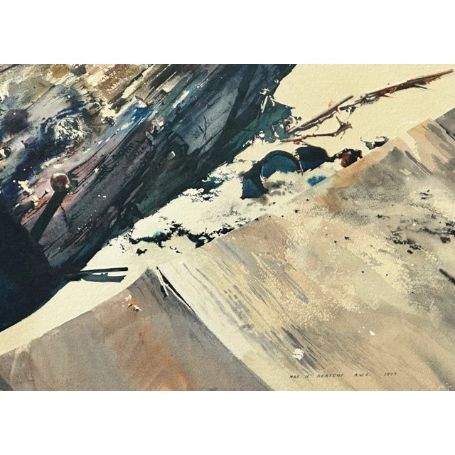 Mae Bertoni Large Abstract Framed Watercolor Framed Painting For Sale In Atlanta - Image 6 of 8