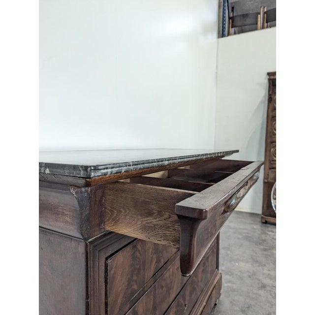 Louis Philippe Flame Mahogany Commode For Sale - Image 4 of 6