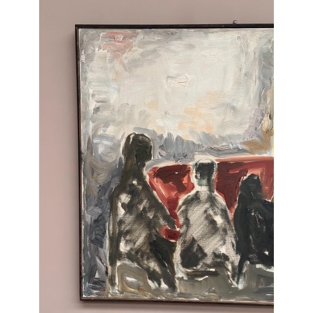 Max Bilde, Figure Composition, 1961, Oil Painting on Canvas, Framed For Sale - Image 10 of 18