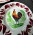 1930s French Hand-Painted Terre De Fer Rooster Plates-a Pair For Sale In Houston - Image 6 of 7