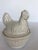 Farmhouse White Ceramic Hen Sitting on a Basket Dish Made in Portugal For Sale - Image 3 of 8