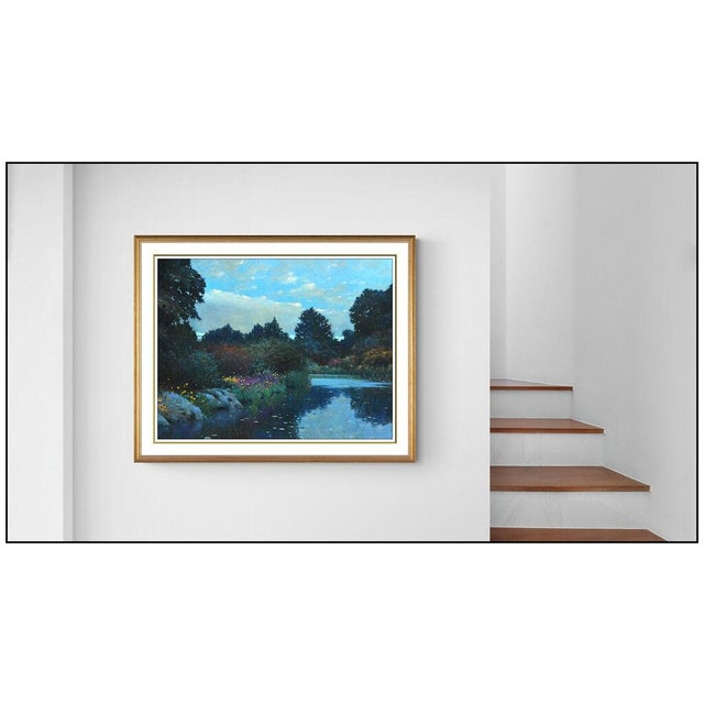 Message us to inquire about custom framing options! (Included for free with every purchase) The artwork here, "Blue Dusk",...