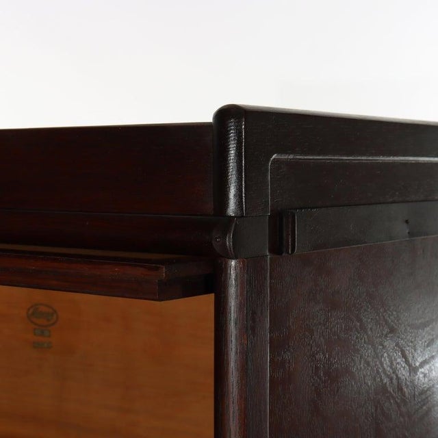Wood Arts & Crafts Oak 4-Stack Barrister Bookcase With Raised Panels C1910 For Sale - Image 7 of 7