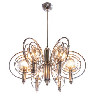 Optical Lens Chandelier by Oscar Torlasco for Stilkronen, Italy, 1970s For Sale