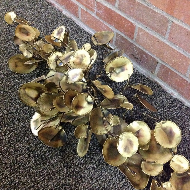 Vintage Brass Brutalist Wall Sculpture For Sale In Chicago - Image 6 of 11