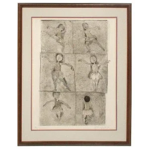 Graciela Rodo Boulanger, (Amer. 1935-), 'Ballet Poses' Signed Engraving