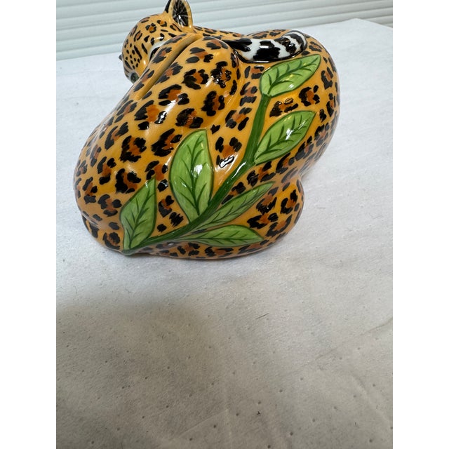 Brown Lynn Chase Designs Jungle Party Collection Jaguar Money Bank, Circa 1988 For Sale - Image 8 of 12