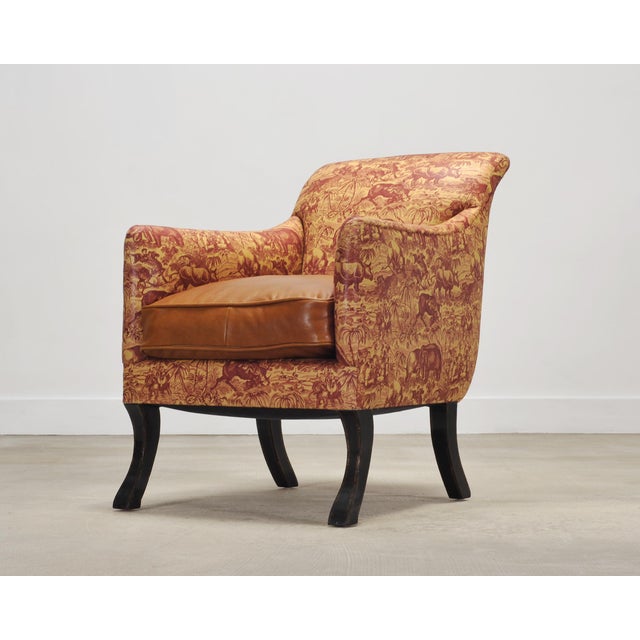 Rose Tarlow Rose Tarlow Regency Sabreleg Arm Chair With Safari Fabric For Sale - Image 4 of 18