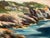 Tina Ingraham (1947-), Large Postmodern Vivid Colored Landscape Seascape, Painted Oil On Stretched Canvas En Plein Air,...