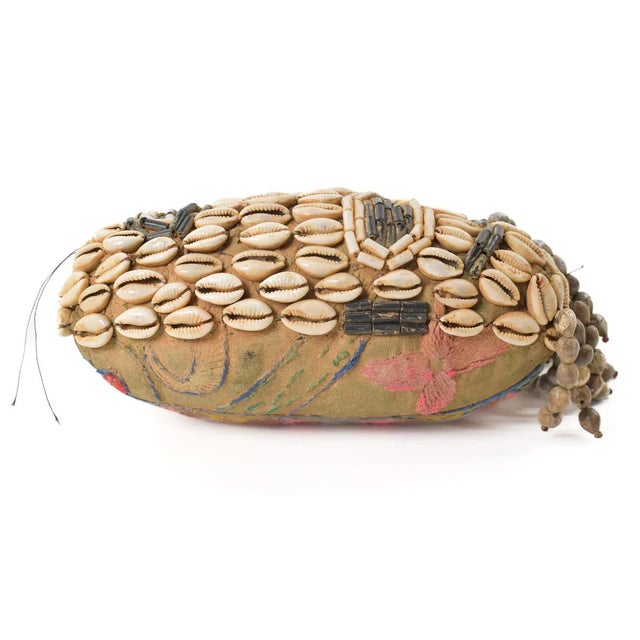 African Early 20th Century Hand Embroidered Fali Beaded Fertility Doll Cameroon For Sale - Image 3 of 7