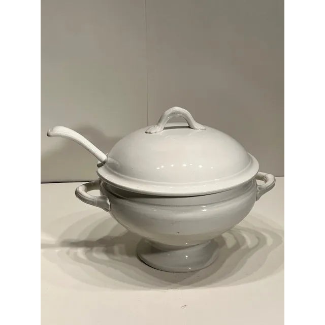 Kenneth Ludwig Chicago Vintage White Belgium Soup Tureen - #350 For Sale - Image 4 of 8