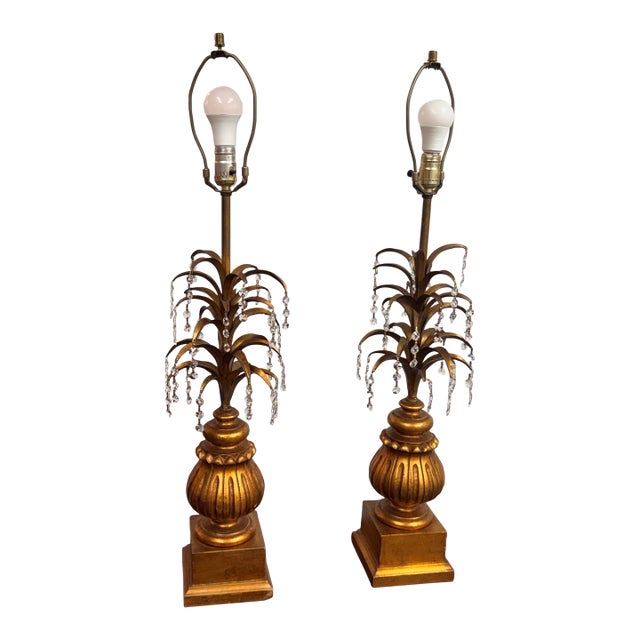 Vintage Italian Regency Table Lamps, Pair For Sale