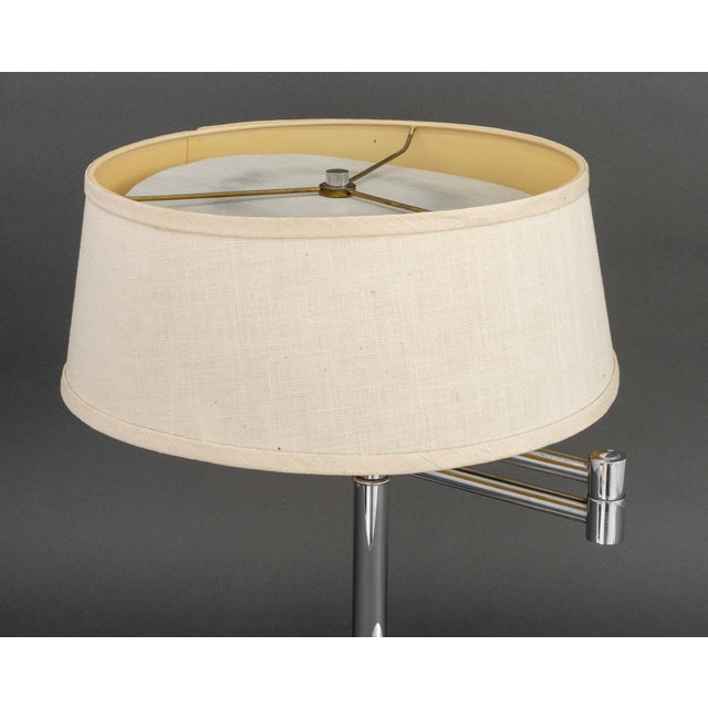 Chrome Swing-Arm Table Lamp For Sale - Image 4 of 6