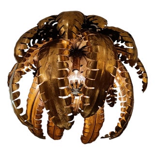 Palmera Ceiling Lamp Inspired by Maison Jansen, 1960s For Sale