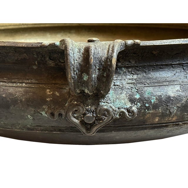 Late 19th Century Antique Bronze Indian Large Urli Bowl For Sale - Image 5 of 5