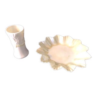 Beellek Irish Vase & Dish For Sale