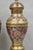 Vintage Brass & Cloisonné Enamel Pink & Blue Jardiniere Urn Table Lamps - Pair For Sale - Image 10 of 14