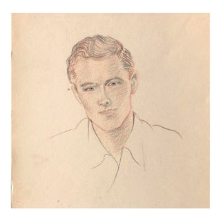 1930s Portrait Drawing of a Man For Sale
