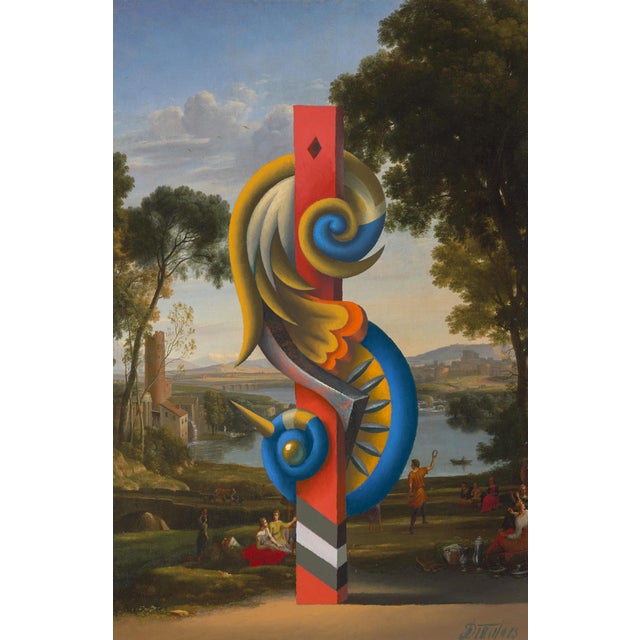 Juris Dimiters, The Feast of the Pillars of Shame, 2016, Oil Painting & Digital Print, in Good conditions. Designed from...