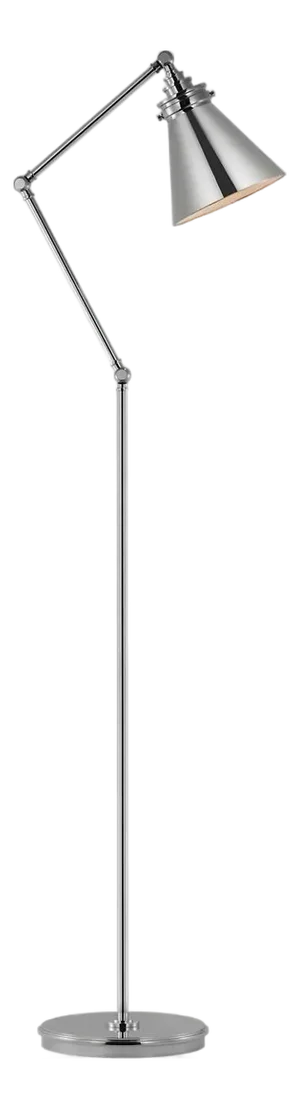 Chapman & Myers by Visual Comfort Signature Parkington Medium Articulating Floor Lamp in Polished Nickel