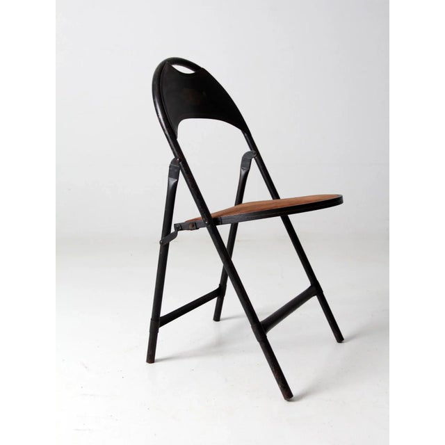 Metal Vintage Metal Folding Chair For Sale - Image 7 of 13