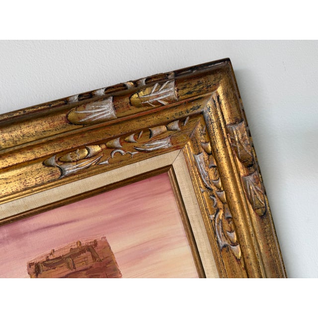 1975 T. Cook Grand Canyon Watchtower Landscape Oil on Canvas Painting, Framed For Sale - Image 10 of 12