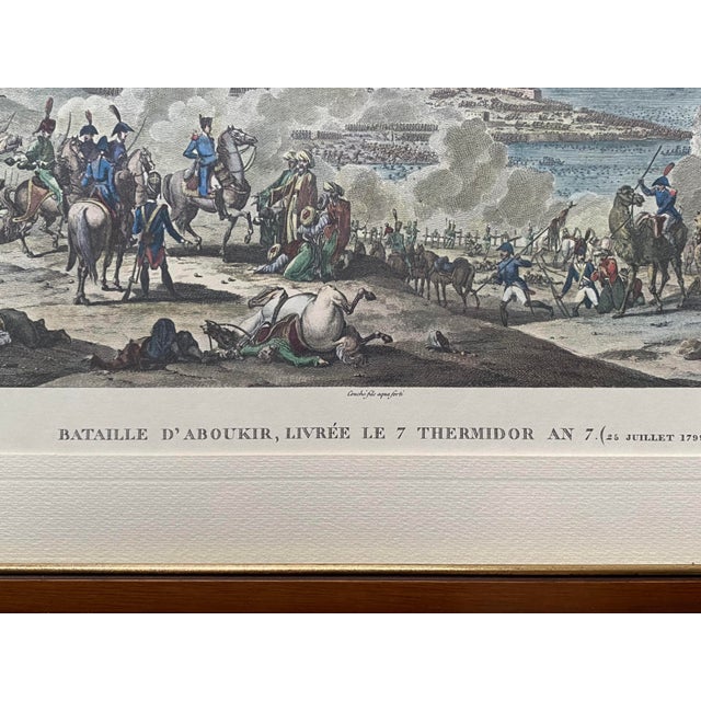 A dramatic panorama of one of Napoleon's most celebrated victories — the Battle of Aboukir (Abu Qir) of 25 July 1799, in...