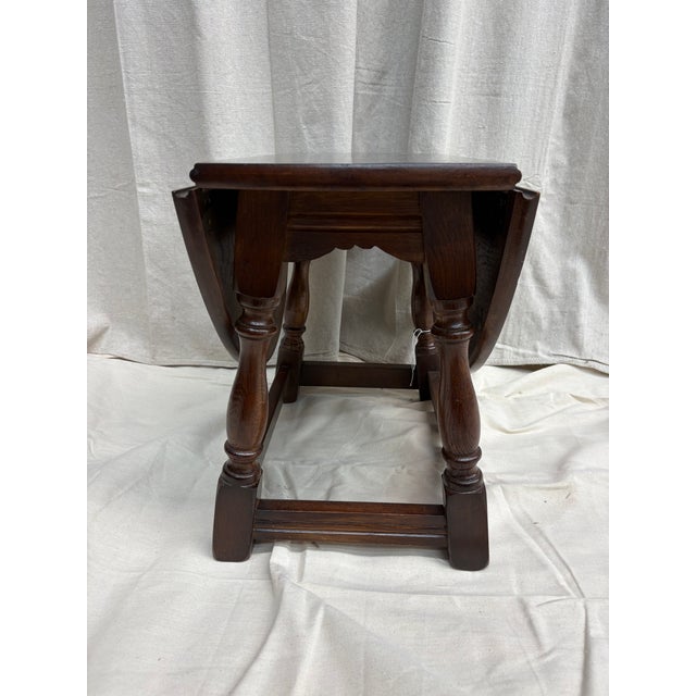 Late 19th Century Late 19th Century English Oak Twist Top Stool For Sale - Image 5 of 6