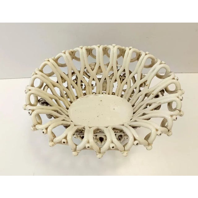 Cream Cream Ceramic Fruit Bowl or Centerpiece by Charles de Boissimon, France For Sale - Image 8 of 17