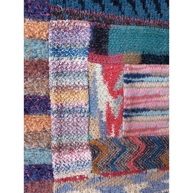 Wool Tapestry with Wooden Frame by Ottavio Missoni, Italy, 1980s For Sale - Image 6 of 12