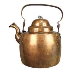 19th Century Early American Farmhouse Copper Kettle