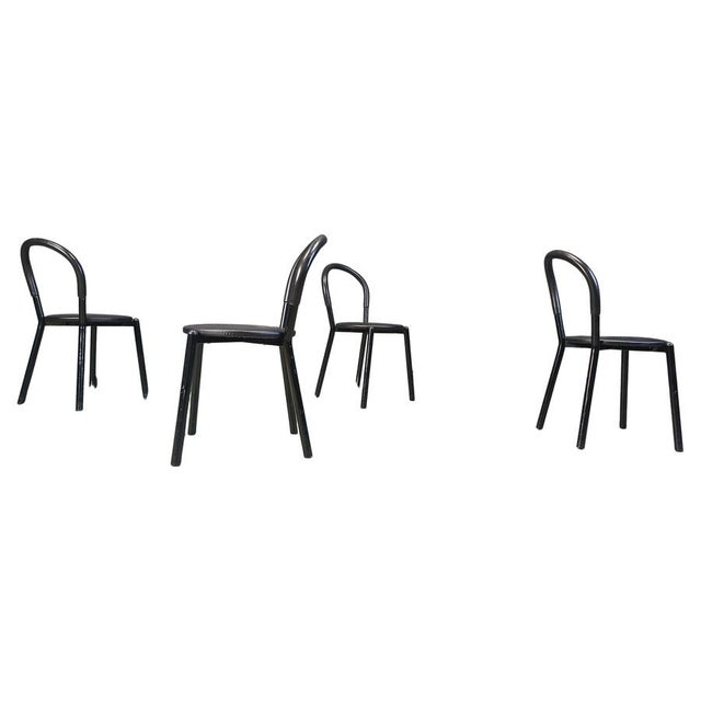Italian Postmodern Dining Chairs, 1980s, Set of 4 For Sale - Image 17 of 17