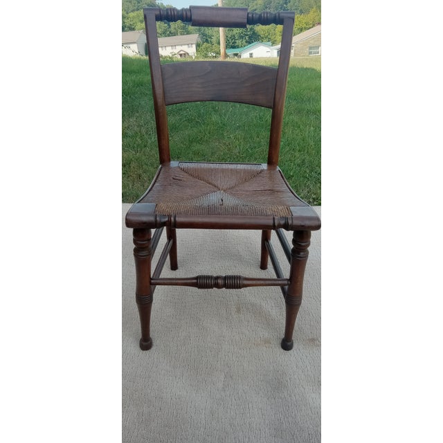 1920s Italian Style Rush Seating With Amish Finish For Sale - Image 10 of 10