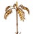 Stunning vintage gilt-iron trefoil floor lamp featuring beautifully sculpted botanical leaves and cascading fronds, giving...