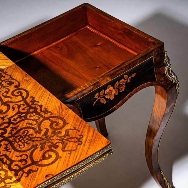 Brown Napoleon III Games Table, France, Late 19th Century For Sale - Image 8 of 14