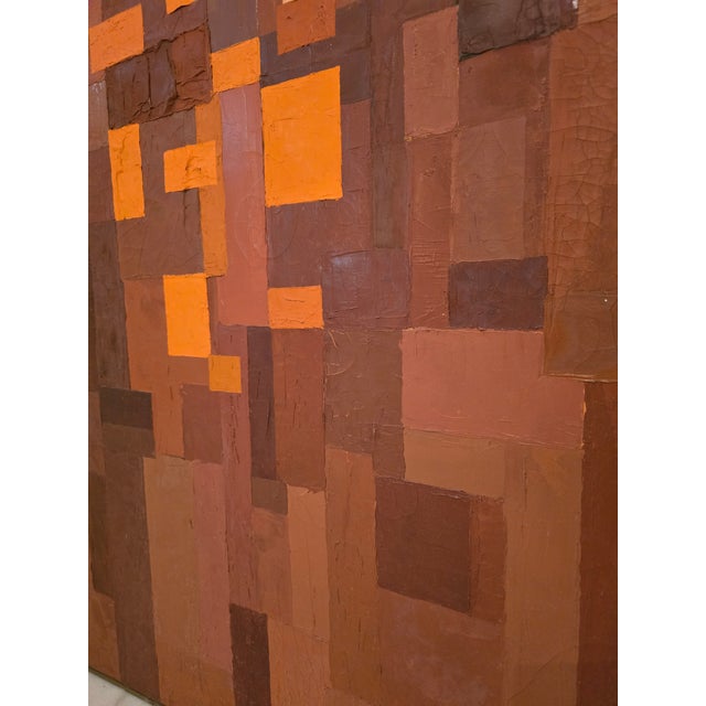 Vintage Mid Century Modern Large Signed Abstract Painting For Sale In Boston - Image 6 of 10