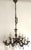 Metal Antique French Brass and Lead Crystal 12-Light Chandelier, 1920s For Sale - Image 7 of 11