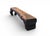 This contemporary bench is hand carved from one single piece of wood and finished in two tones, ebony and brown. With its...